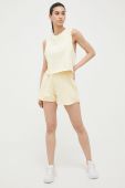 Шорти Guess жіночі колір жовтий однотонні висока посадка