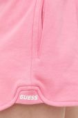 Шорти Guess жіночі колір рожевий однотонні висока посадка (3145186)