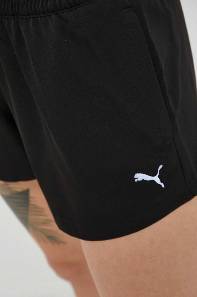 Шорти для тренувань Puma Performance колір чорний однотонні середня посадка фото 4