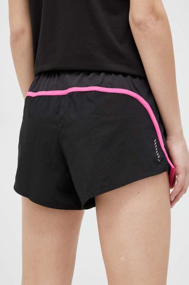 Шорти для бігу Puma Favourite Velocity колір чорний однотонні середня посадка фото 3