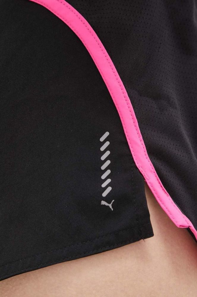 Шорти для бігу Puma Favourite Velocity колір чорний однотонні середня посадка фото 4