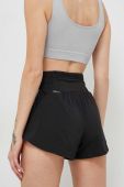 Шорти для бігу Puma колір чорний з принтом висока посадка