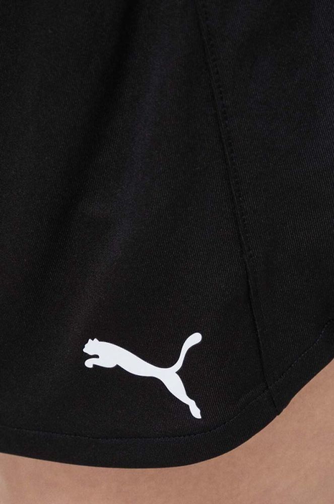 Шорти для тренувань Puma Train All Day колір чорний з принтом висока посадка фото 4