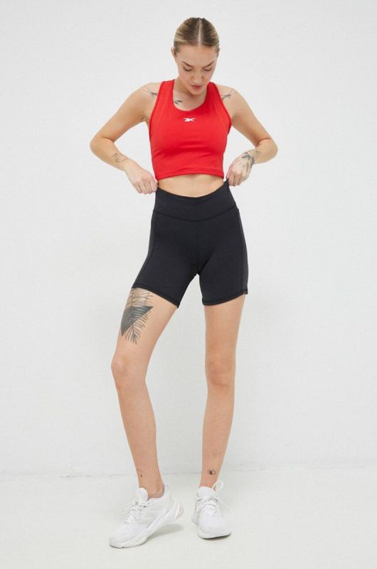 Шорти для тренувань Reebok Lux колір чорний однотонні висока посадка (3016840) фото 2