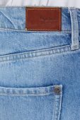 Джинсові шорти Pepe Jeans Mable жіночі однотонні середня посадка колір блакитний