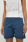 Шорти Pepe Jeans Junie жіночі колір синій однотонні середня посадка (3195118)