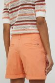 Шорти Pepe Jeans Junie жіночі колір помаранчевий однотонні висока посадка