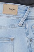 Джинсові шорти Pepe Jeans Poppy жіночі однотонні середня посадка колір блакитний