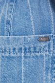 Джинсові шорти Pepe Jeans Kaylee Stripe жіночі  висока посадка колір блакитний