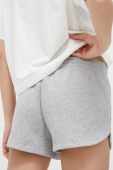 Шорти Reebok жіночі колір сірий меланж середня посадка