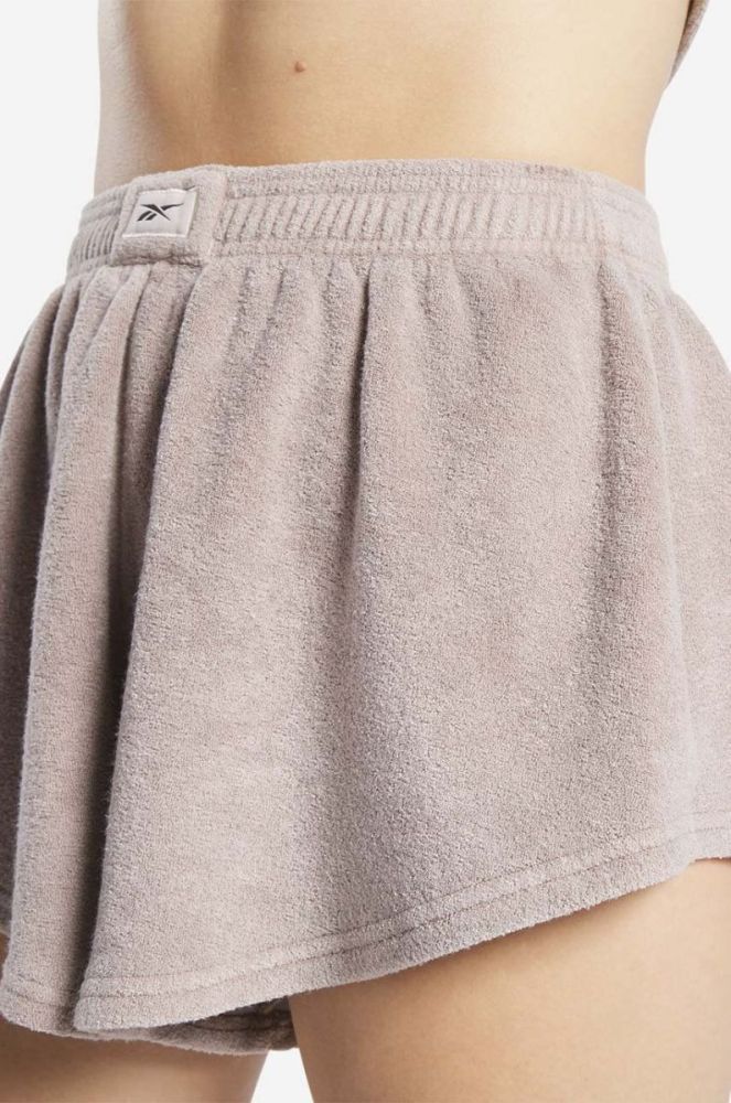 Шорти Reebok Classic ND Terry жіночі колір фіолетовий однотонні висока посадка HS4741-TAUPE фото 4