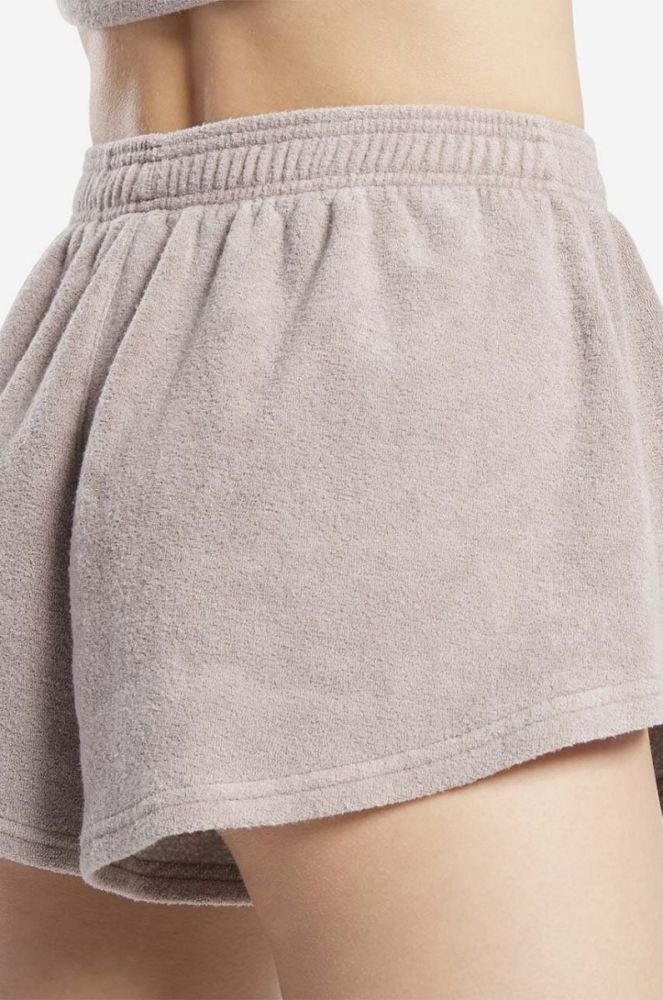 Шорти Reebok Classic ND Terry жіночі колір фіолетовий однотонні висока посадка HS4741-TAUPE фото 5