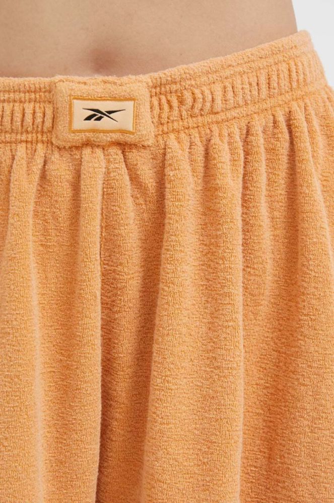 Шорти Reebok Classic жіночі колір коричневий однотонні висока посадка фото 4