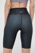 Шорти для тренувань Reebok Lux Bold колір чорний візерунок висока посадка