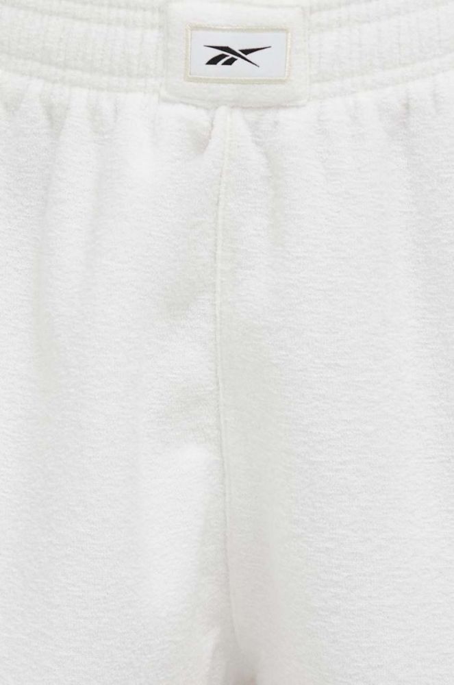 Шорти Reebok Classic жіночі колір білий однотонні висока посадка HT7853-NONDYE фото 4