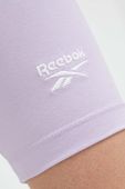 Шорти Reebok Reebok Identity жіночі колір фіолетовий однотонні висока посадка