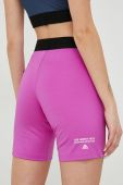 Спортивні шорти The North Face Mountain Athletics жіночі колір фіолетовий однотонні середня посадка
