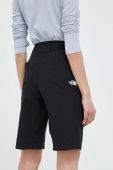 Шорти outdoor The North Face Exploration колір чорний однотонні висока посадка