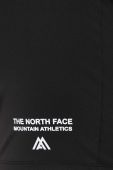 Спортивні шорти The North Face Mountain Athletics жіночі колір чорний з принтом висока посадка