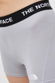 Шорти для тренувань The North Face колір сірий з принтом висока посадка