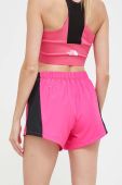 Спортивні шорти The North Face Mountain Athletics жіночі колір рожевий однотонні висока посадка