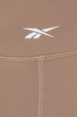 Шорти для тренувань Reebok Lux колір бежевий однотонні висока посадка