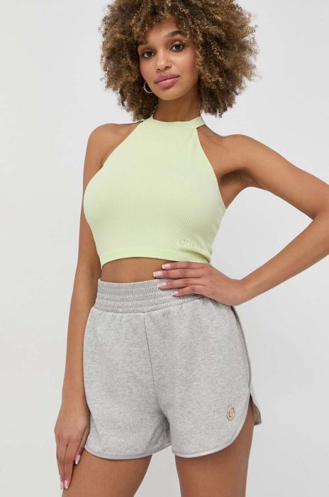 Шорти Liu Jo жіночі колір сірий однотонні висока посадка