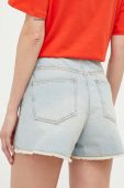 Джинсові шорти Twinset жіночі однотонні висока посадка колір блакитний (3242178)