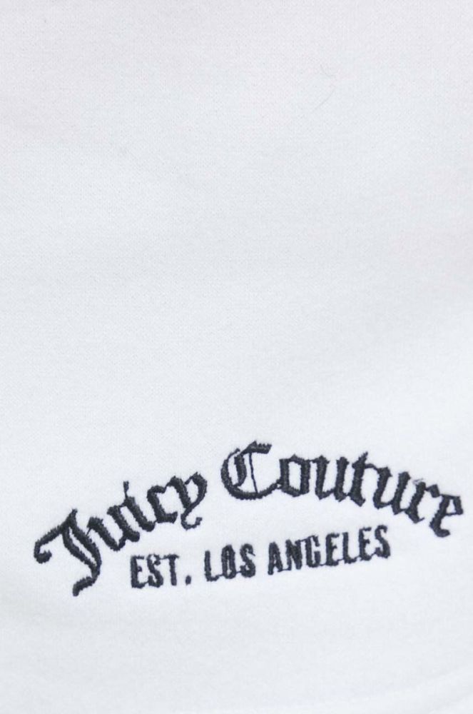 Шорти Juicy Couture жіночі колір білий з аплікацією висока посадка фото 4