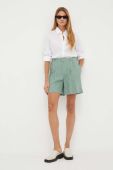 Шорти Drykorn жіночі колір зелений однотонні висока посадка