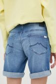 Джинсові шорти Mustang жіночі однотонні середня посадка колір блакитний (3300477)