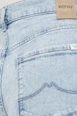 Джинсові шорти Mustang Jodie жіночі однотонні висока посадка колір блакитний