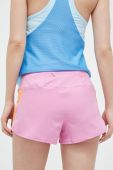 Шорти для бігу Roxy Bold Moves жіночі колір рожевий з аплікацією середня посадка