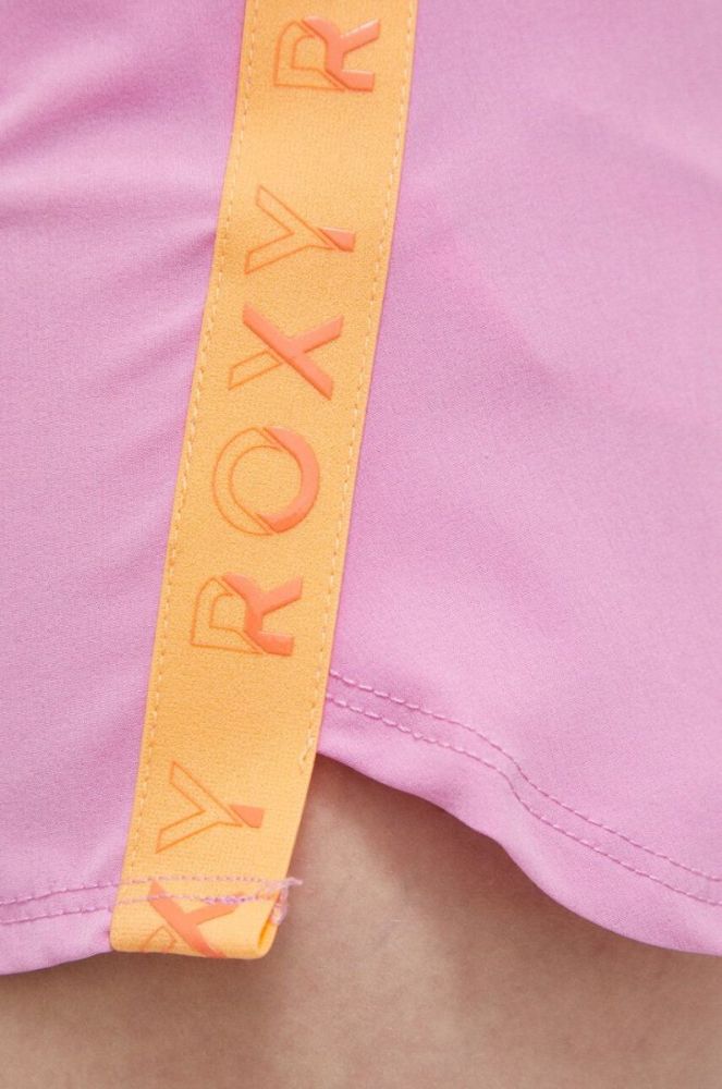 Шорти для бігу Roxy Bold Moves жіночі колір рожевий з аплікацією середня посадка фото 4