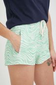 Шорти Billabong жіночі колір зелений візерунок висока посадка