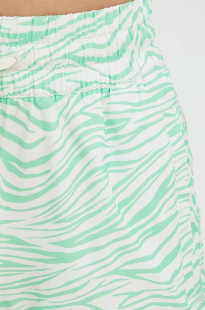 Шорти Billabong жіночі колір зелений візерунок висока посадка фото 5