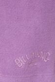 Бавовняні шорти Billabong колір фіолетовий однотонні висока посадка