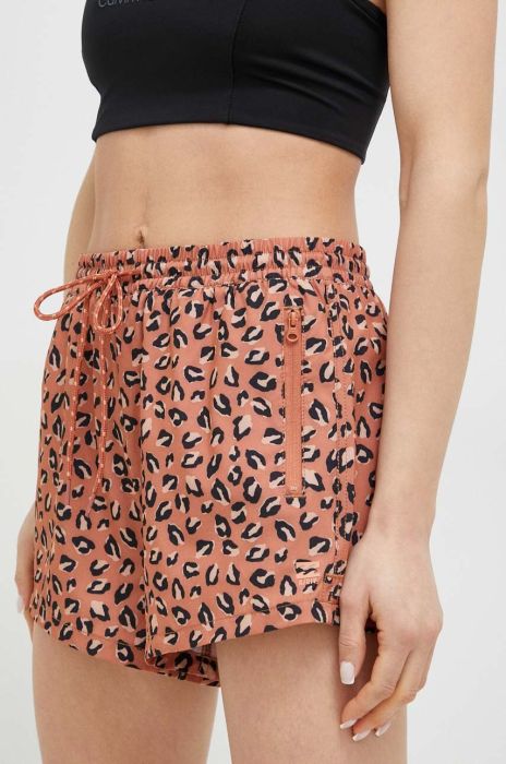 Шорти для тренувань Billabong Adventure колір коричневий візерунок висока посадка