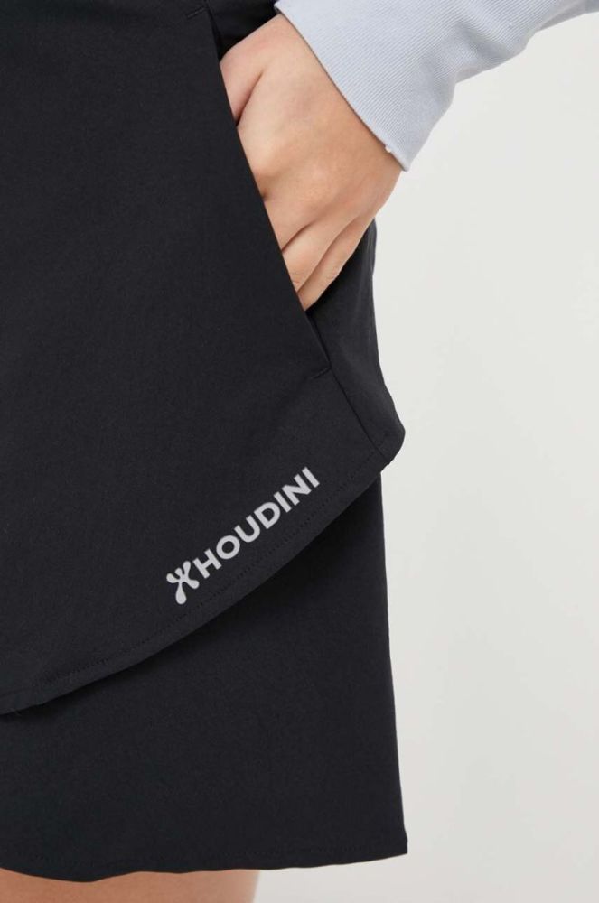 Спортивні шорти Houdini Skort жіночі колір чорний однотонні середня посадка фото 4