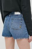 Джинсові шорти Pinko жіночі однотонні висока посадка колір блакитний