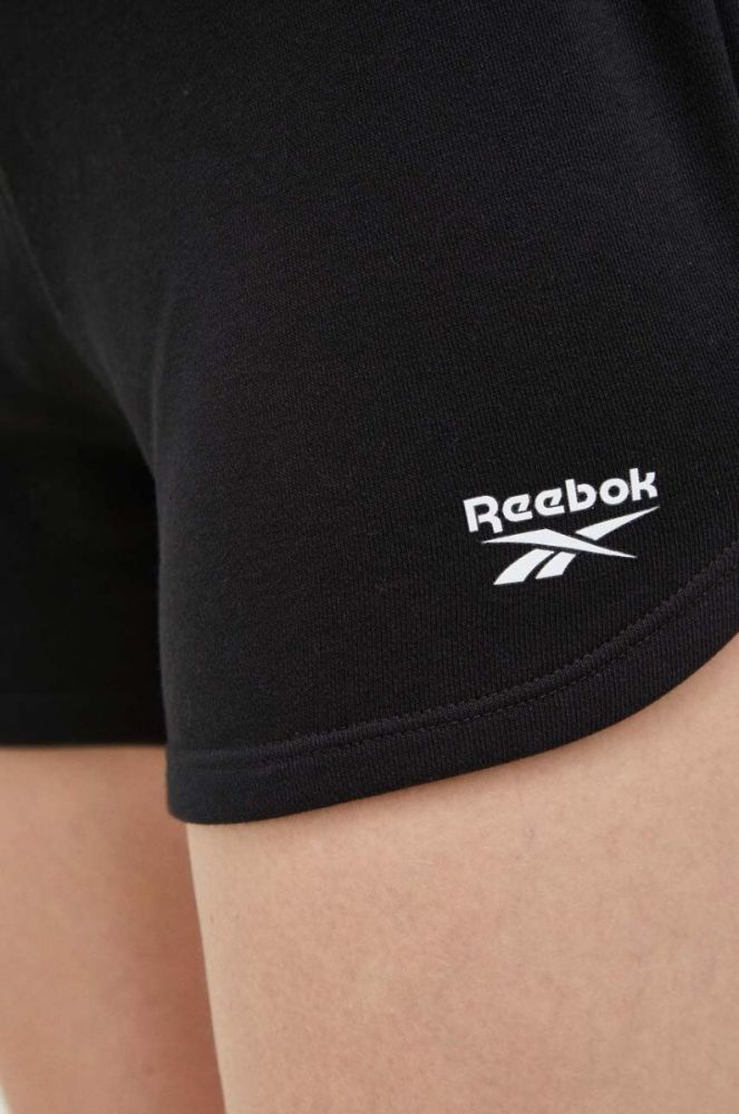 Шорти Reebok жіночі колір чорний однотонні висока посадка (3075084) фото 4