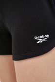 Шорти Reebok жіночі колір чорний однотонні висока посадка (3075084)