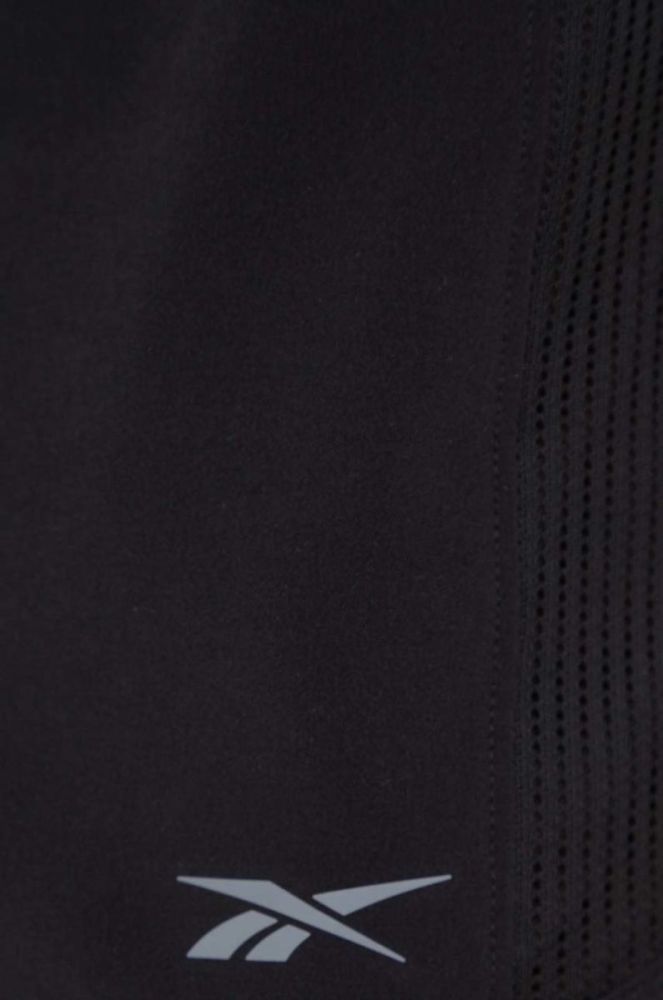 Шорти для тренувань Reebok Athlete жіночі колір чорний однотонні середня посадка фото 4