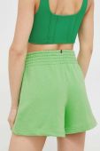 Шорти Tommy Hilfiger жіночі колір зелений з аплікацією висока посадка