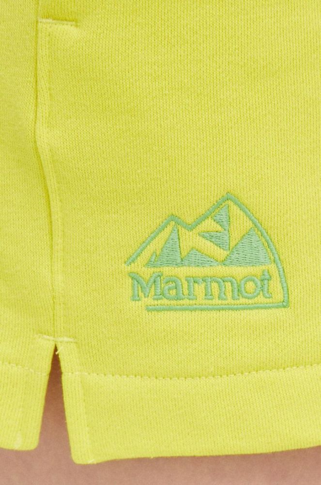 Шорти Marmot жіночі колір жовтий однотонні висока посадка фото 4