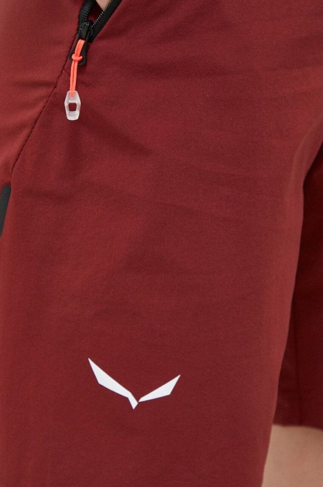 Шорти outdoor Salewa Pedroc DST колір бордовий однотонні середня посадка фото 5
