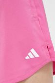 Шорти для тренувань adidas Performance Minimal колір рожевий однотонні середня посадка
