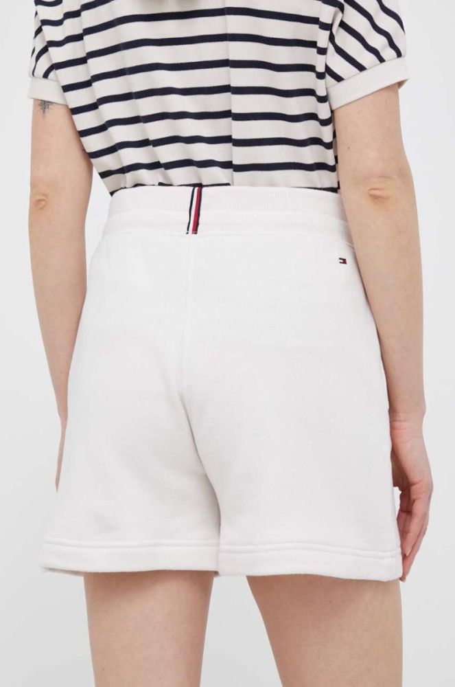 Шорти Tommy Hilfiger жіночі колір білий однотонні висока посадка (2988967) фото 3