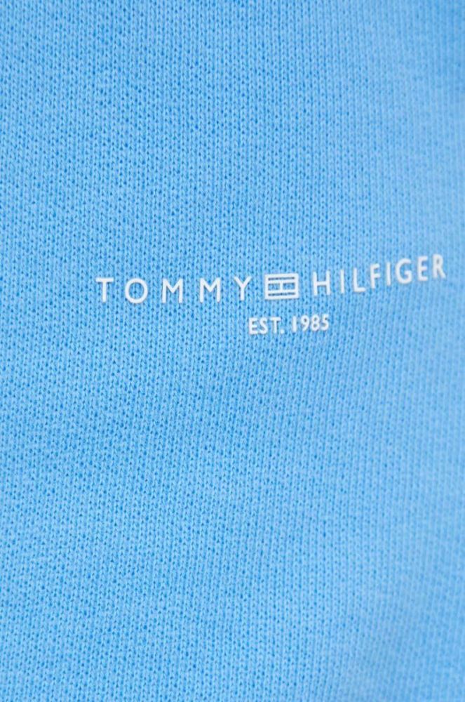 Шорти Tommy Hilfiger жіночі однотонні висока посадка колір блакитний (2988951) фото 4