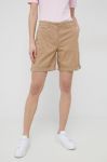 Шорти Tommy Hilfiger жіночі колір бежевий однотонні середня посадка (3006735)